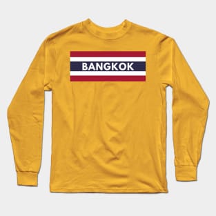 Bangkok City in Thailand Flag Long Sleeve T-Shirt